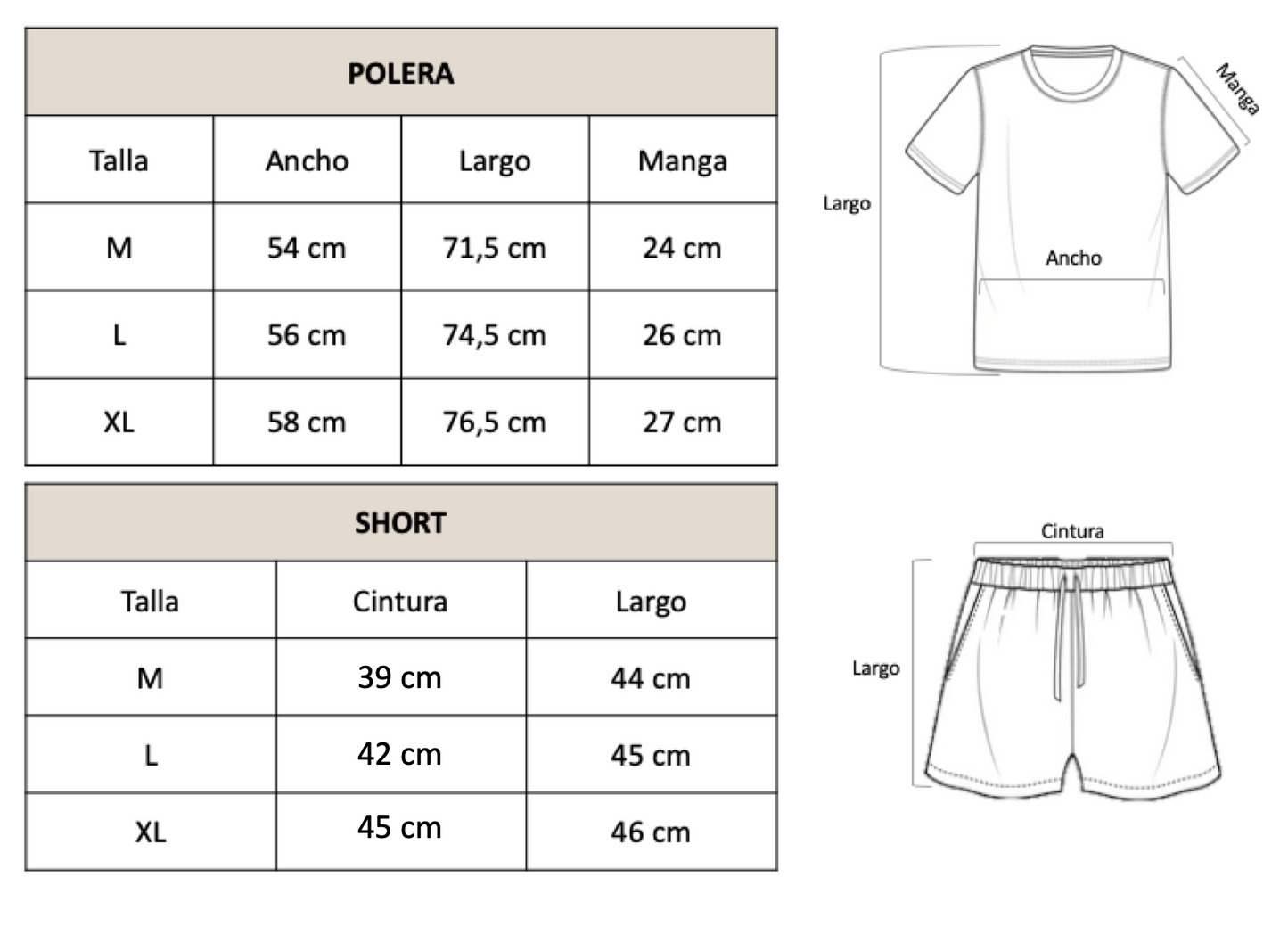 Pijama corto azul marino - Adulto