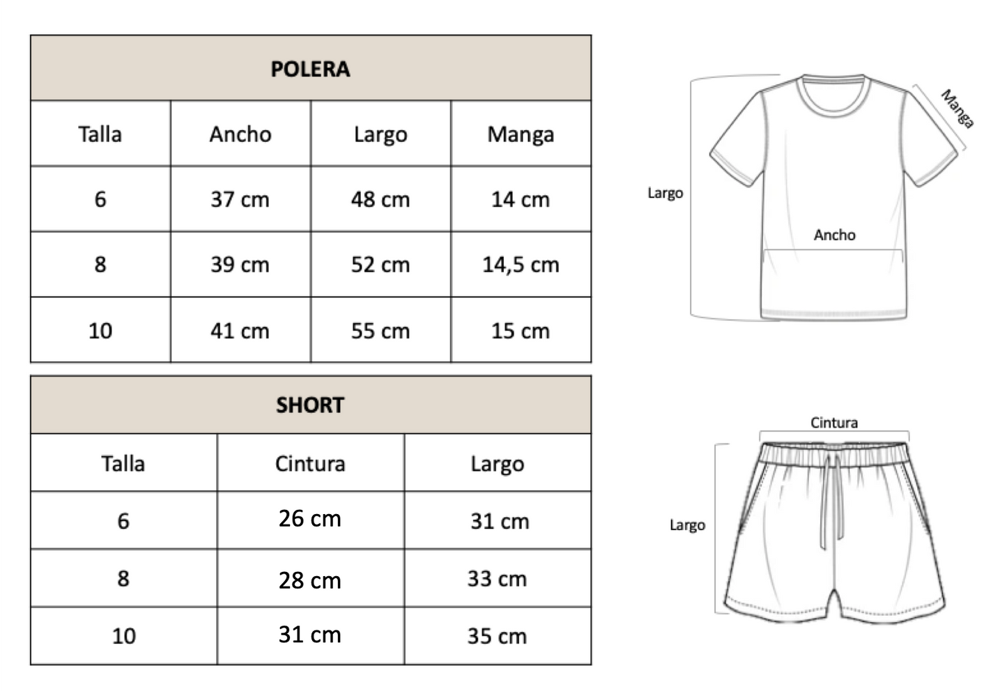 Pijama corto azul marino - Niño