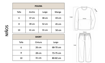 Pijama largo azul niño